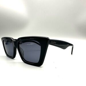 Z Supply Feel Good Polarized Sunglasses Black Cat Eye Oversized Women ZS22101